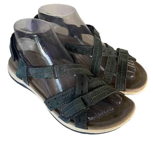 EARTH ORIGINS Women's Size 7M Savoy Sammie Sandals Blue Strappy Comfy Leather - Picture 9 of 13
